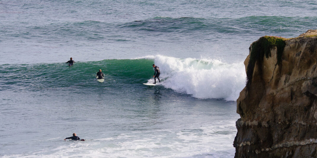 West Cliff Surfers at Steamers Lane